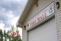 Photograph of the Township of Nairn & Hyman Fire Hall exterior